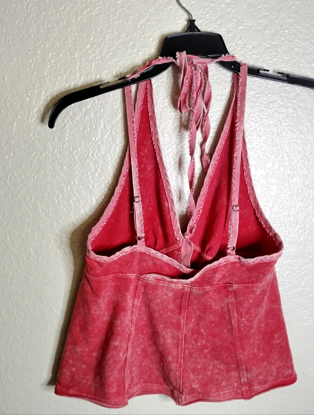 Free People Y2K We The Free Solid Mylo Tank Top Wine Pink Button Front Sz Xxs - Picture 5 of 9